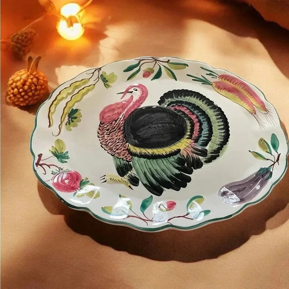 20" Oval Thanksgiving Serving Platter CLOSET CLEANOUT - Picture 2 of 6